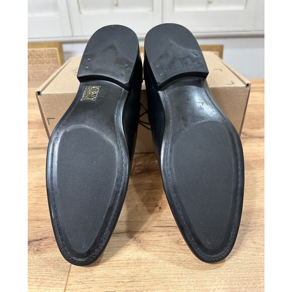Massimo Matteo Oxford Cap Toe Ball Classic Dress Shoe Black Leather Size 8 NWOB main image 4